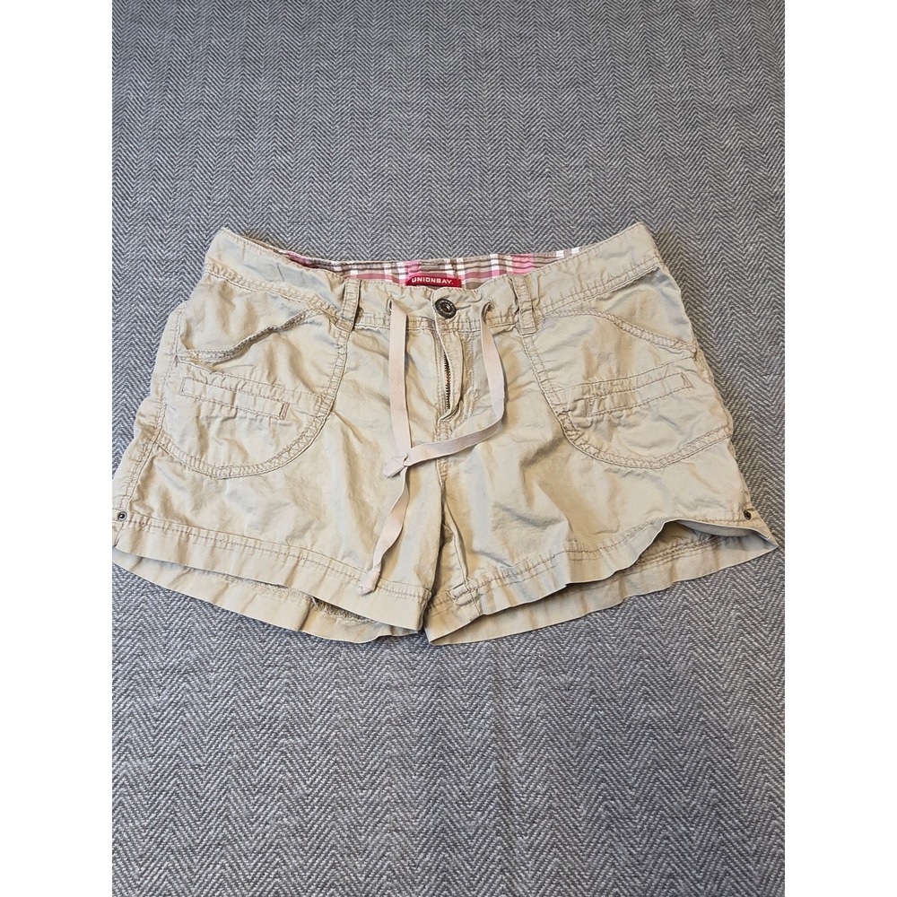 Unionbay Cargo Shorts Women's 13 Tan Regular Fit Utility Pockets Hiking Outdoor